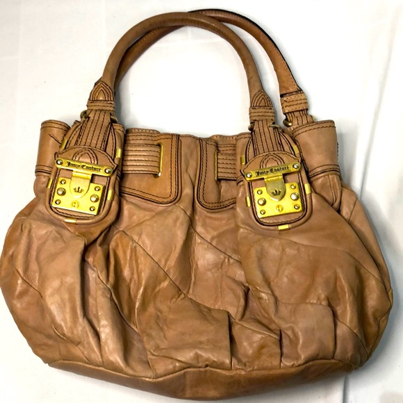 Juicy Couture Handbags - Juicy Couture Taupe color Leather Handbag magnetic closure shoulder bag